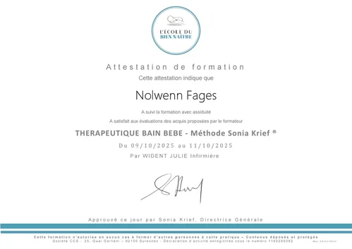 Thérapeutique bain bébé à Millau, O Creux de l'Eau